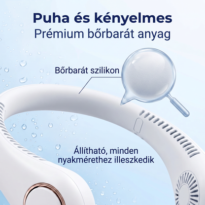 ❄️PKNEW® Személyes nyakventilátor, csendes 360°-os hűtés😄, lapát nélküli személyi ventilátor, hands-free hűtés kültéri és irodai használatra