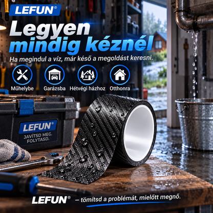 LEFUN® 💧 Extra erős, vízálló szalag 🍇– Karbon védőréteg + butil tömítés szivárgás és nedvesség ellen