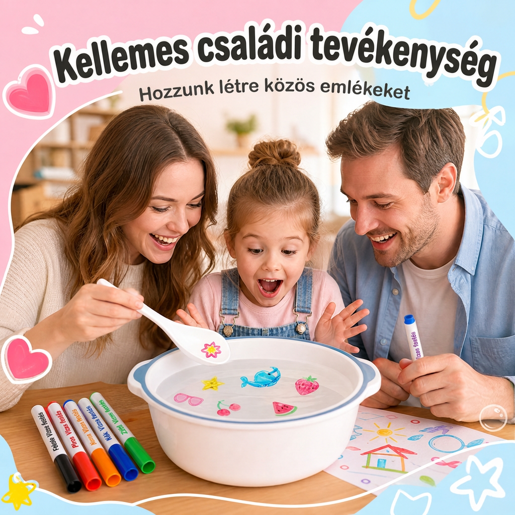 LEFUN® 🪄 Varázslatos, vízben lebegő filctollak gyerekeknek ✨ – Készíts olyan rajzokat, amelyek életre kelnek a vízben, és változtasd a rajzolást varázslatos játékká!