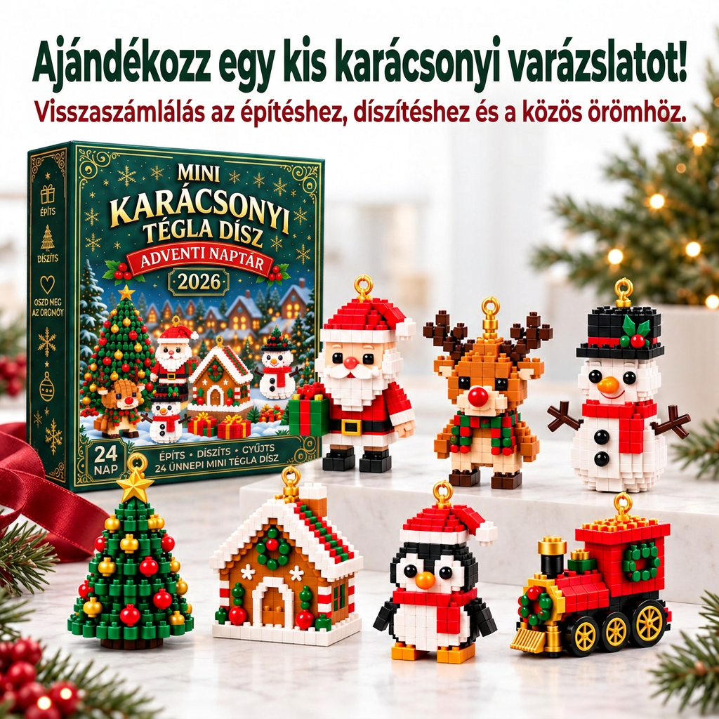 🎅🔥 Utolsó nap a féláras ajánlatra! 🍈 Építőelemekből álló karácsonyi visszaszámláló adventi naptár az egész családnak 🎄 Tökéletes a karácsonyfa díszítésére.