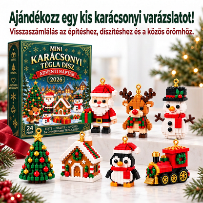 🎅🔥 Utolsó nap a féláras ajánlatra! 🍈 Építőelemekből álló karácsonyi visszaszámláló adventi naptár az egész családnak 🎄 Tökéletes a karácsonyfa díszítésére.