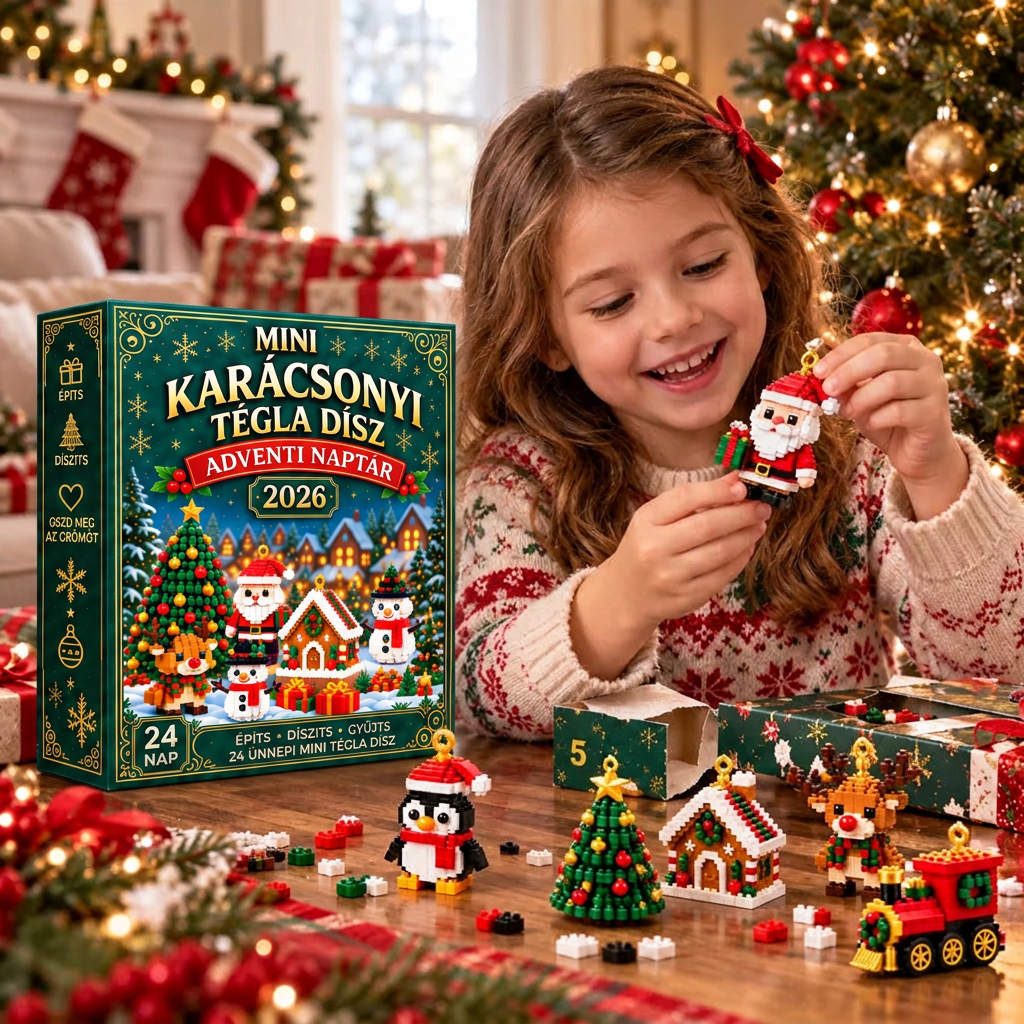🎅🔥 Utolsó nap a féláras ajánlatra! 🍈 Építőelemekből álló karácsonyi visszaszámláló adventi naptár az egész családnak 🎄 Tökéletes a karácsonyfa díszítésére.