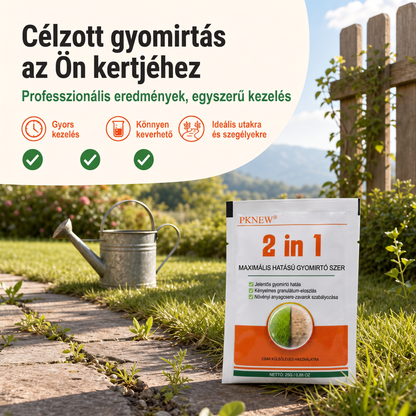 PKNEW® 🌿 Granulált 2 az 1-ben gyomirtó Max Power 🍇- látható hatás már 6 óra alatt, könnyen vízben keverhető és célzottan használható fugákon, ösvényeken, kerítéseken és kavicsos területeken