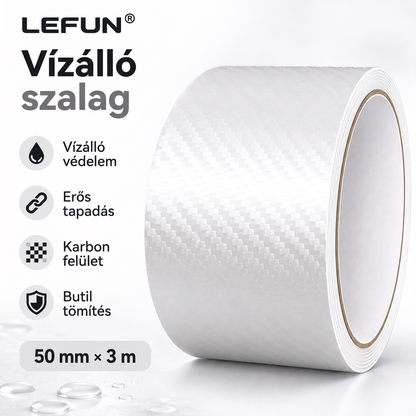 LEFUN® 💧 Extra erős, vízálló szalag 🍇– Karbon védőréteg + butil tömítés szivárgás és nedvesség ellen