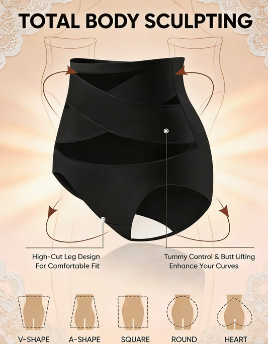 Breathable Mesh Sports Style Shaping Underwear for Women - High Waisted Seamless Anti Roll Lifting Briefs S-XXL