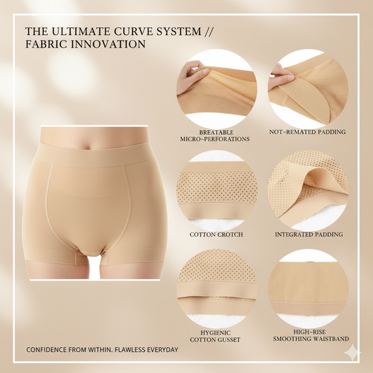 High-Waist Butt Lifter Shapewear: Tummy Control Hip Enhancer Panties - Padded Seamless Booty Boost & Fake Buttocks Push-Up Underwear for Women
