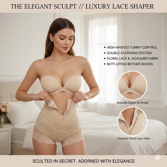 Sexy High Waisted Lace Shapewear Panties for Women Tummy Control Butt Lifter Waist Trainer