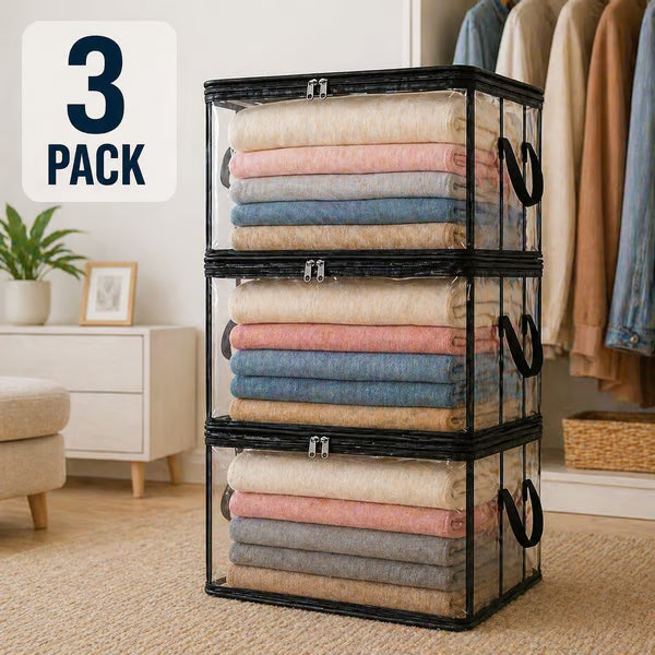 ⏰🔥LIMITED TIME 40% OFF! 🏠 Transparent Large-Capacity Dustproof & Moisture-Proof Storage Bag – Perfect for Clothes, Toys, Books & More ✨-Navalonixcosh®