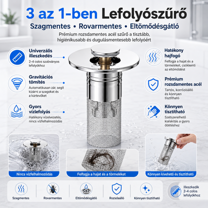 💦 Az akció utolsó napja – 49% kedvezmény💦 Nyitható lefolyószűrő – 💦 Megszünteti a kellemetlen szagokat és megakadályozza a dugulást💦