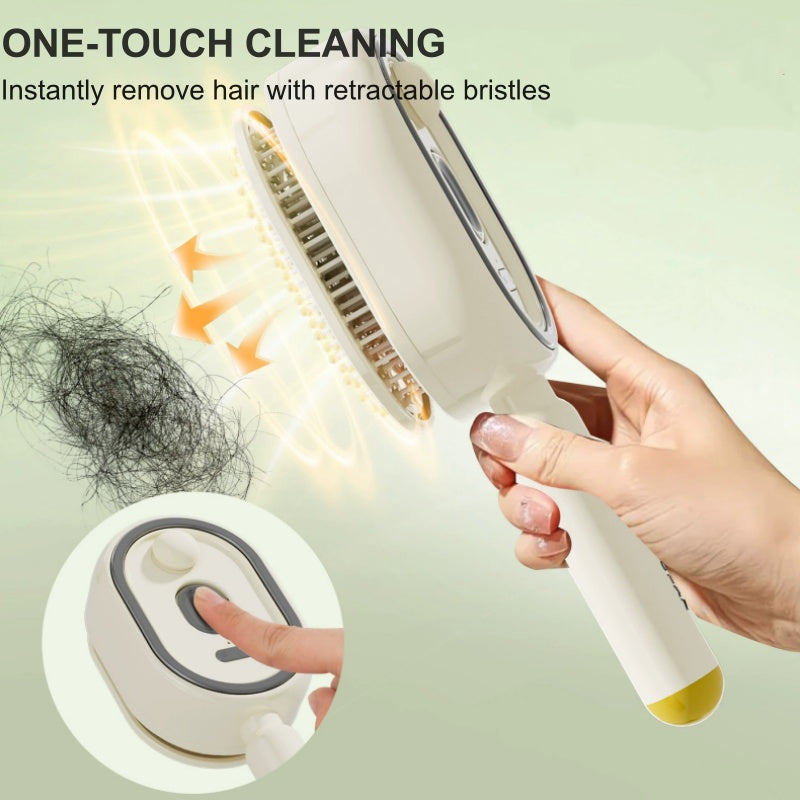 𝐃𝐞𝒗𝒂𝒓𝐞𝐨𝐧® 🍇 3-in-1 Electric Air Cushion Massage Comb with Mist Spray, 🥳Self-Cleaning Steam and Essential Oil Function, Rechargeable Scalp Massage Brush